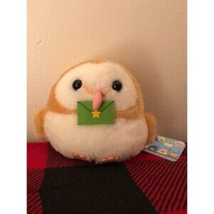 Amuse Kotori Tai Barn Owl Letter Bird Collection Toreba Prize Plush 4" NWT Cute